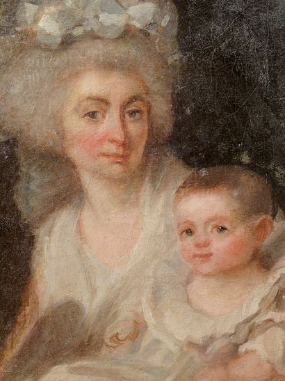 France, XVIIIe siècle.
Mère et son enfant....