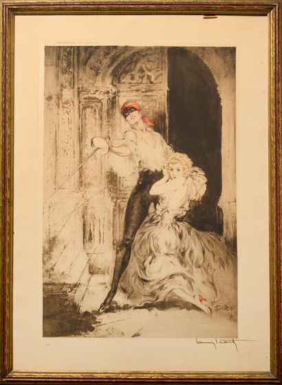 Louis ICART (1888–1950) 
Lithograph. Not...