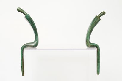 Sami BEN LULU (1957 - Israel) 
Couple. Bronze....