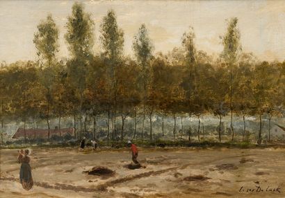 César DE COCK (1823-1904)
Glaneurs sur le...