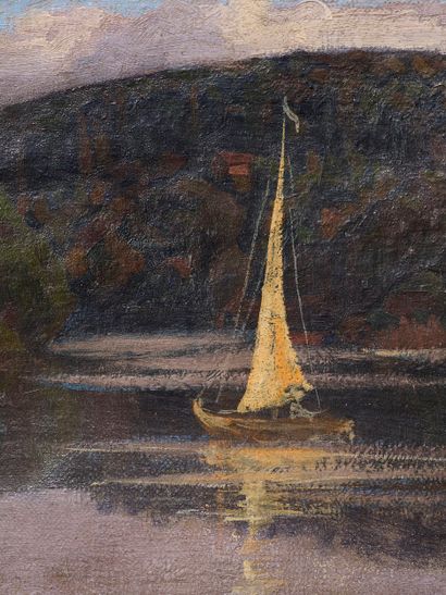 Impressionist school
The Yawl. Oil on canvas.33...