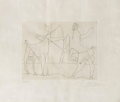 Pablo PICASSO (1881-1973) 
Le combat des...