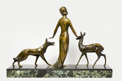 DECOUX - Art Déco
Belle, chienne et biche....
