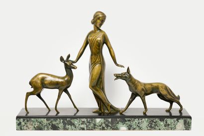 DECOUX - Art Déco
Belle, chienne et biche....