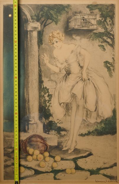 Louis ICART (1888-1950) 
Lithography.