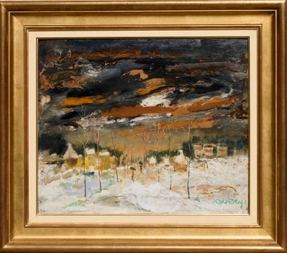 Albert SAVERYS (1886-1964)
Paysage d'hiver....