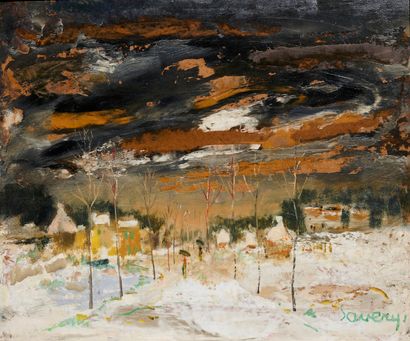 Albert SAVERYS (1886-1964)
Paysage d'hiver....