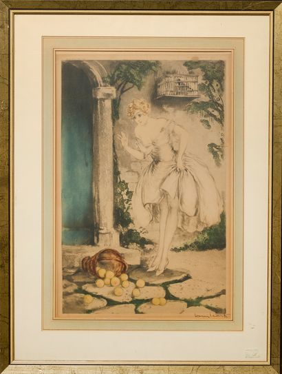Louis ICART (1888-1950) 
Lithography.