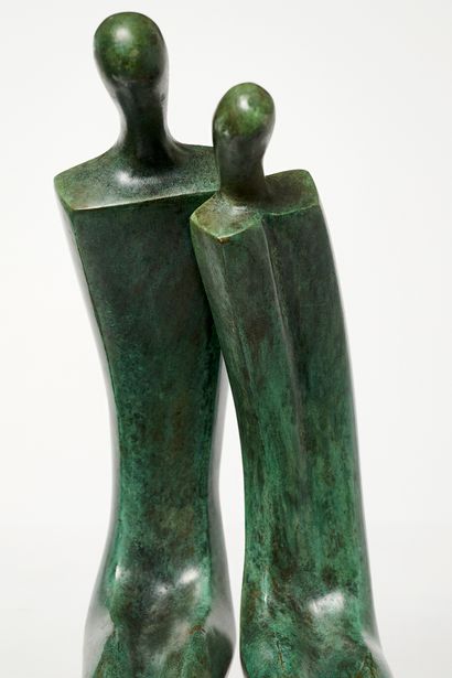 Sami BEN LULU (1957 - Israel) 
Couple. Bronze....