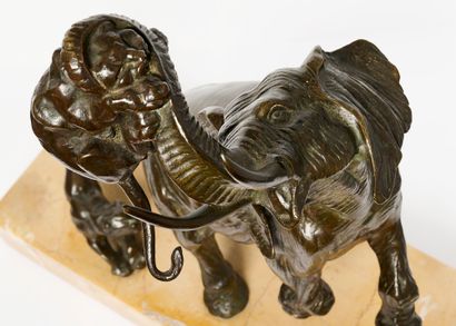 Bronze animalier
Eléphant combattant contre...