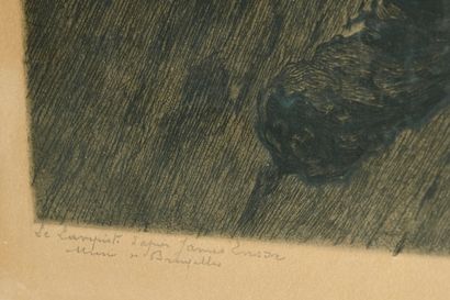 James ENSOR (1860-1949) d'après
Le lampiste.
Eau-forte...