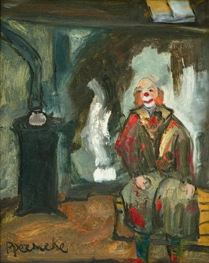Paul PERMEKE (1918-1990).
 Le repos du clown....