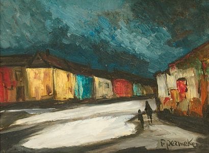 Paul PERMEKE (1918-1990). 
Deux passants...