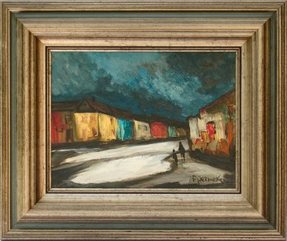 Paul PERMEKE (1918-1990). 
Deux passants...