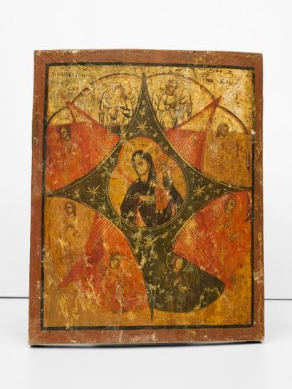 Vierge au buisson ardent - Icône Russe -...