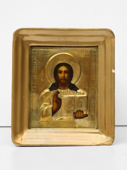 Christ Pantocrator—Russian icon with oclade...
