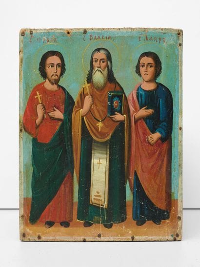 Saint Blaise de Sébaste, entouré des saints...