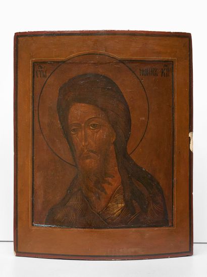St. John the Baptist - Russian Icon - Tempera...