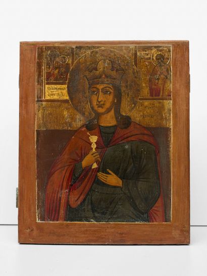 Saint Barbara - Russian Icon - Tempera on...