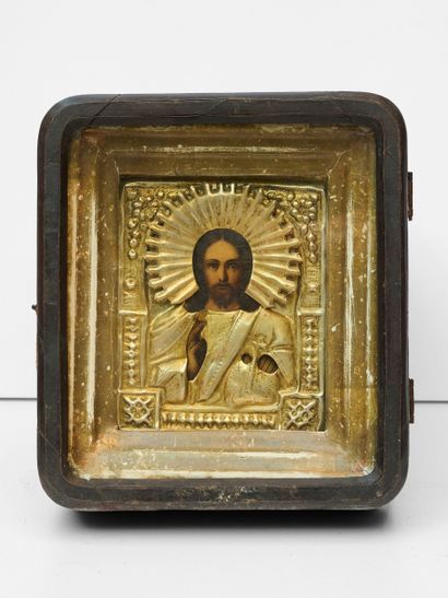 Christ Pantocrator—Russian icon with oclade...