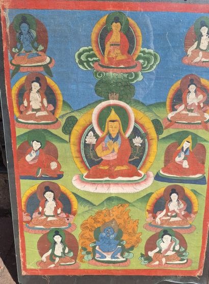 China - 19th-century Tibetan thangka
Lama...