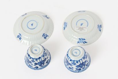 China - Kangxi Period
Pair of fluted white-and-blue...