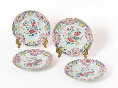 18th-century China
Set of 4 plates decorated...