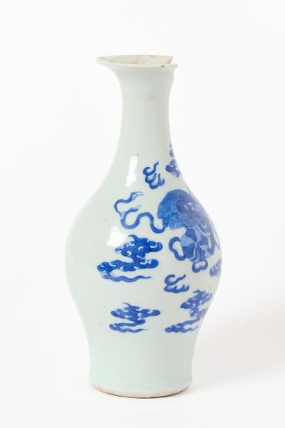 19th-century China
Yuhuchunping vase in blue-and-white...