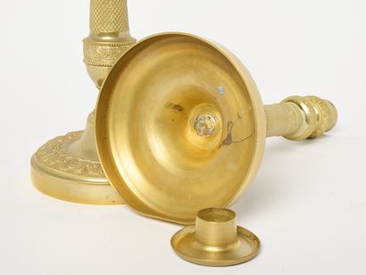 France, époque Restauration
Paire de flambeaux...