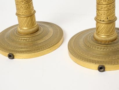 France, fin époque Empire
Paire de flambeaux...