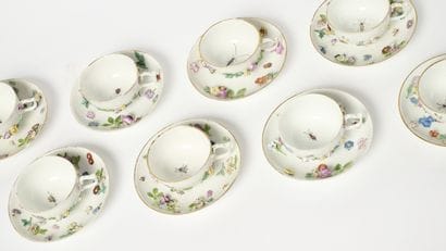 Meissen XVIIIe et XIXe - Porcelaine à décor...