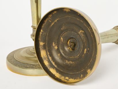 France, fin époque Empire
Paire de flambeaux...