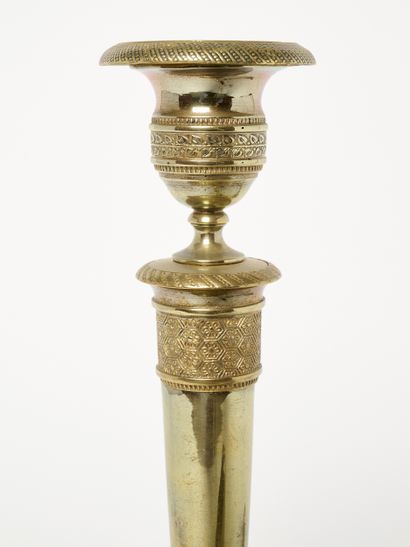 France, fin époque Empire
Paire de flambeaux...