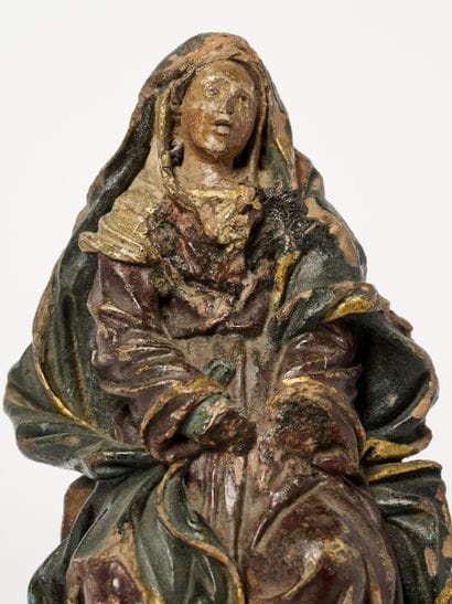 France ou Flandre XVIIIe - Bois polychrome
Vierge...
