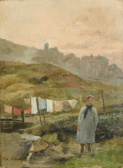 Auguste DONNAY (1862-1921) 
Le linge, 1886....