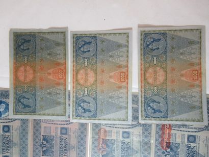 Autriche - Lot de 11 billets de 1000 couronnes,...