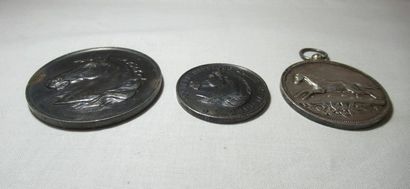 Lot de 3 médailles en argent, sur le thème...