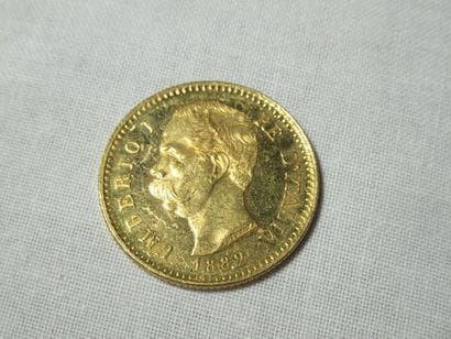 ITALIE Pièce de 20 lires, Umberto Ier, 1882....