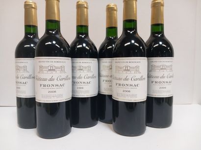 6 bouteilles de Fronsac 2006 Château du Carillon...