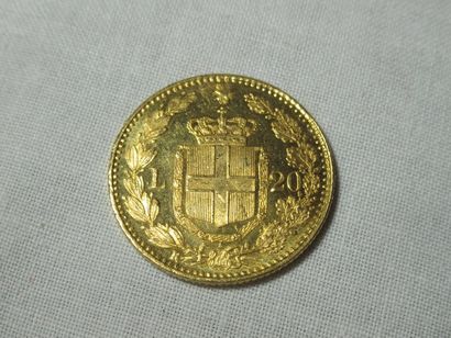 ITALIE Pièce de 20 lires, Umberto Ier, 1882....