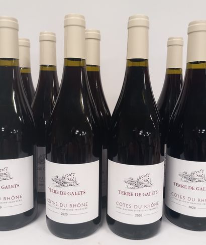 9 Bouteilles de Côtes du Rhône 2020 La Terre...