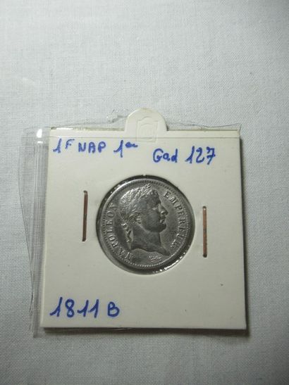FRANCE Pièce de 1 franc en argent. Napoléon...