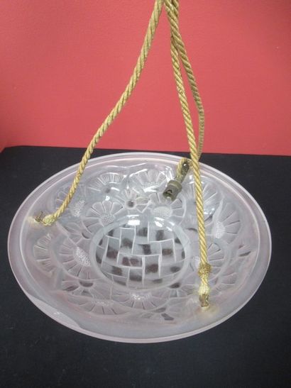 DEGUE Suspension en verre moulé. Diam.: 35...