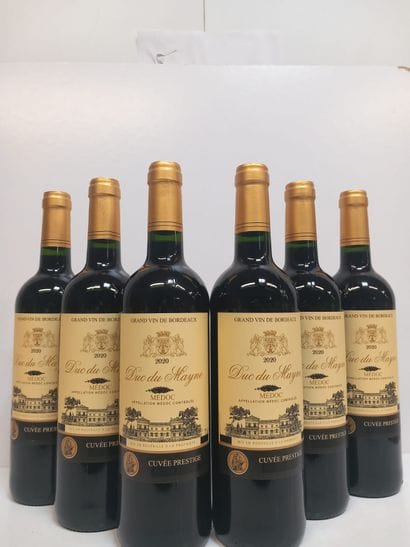 6 bouteilles de Médoc Duc du Mayne 2020 La...