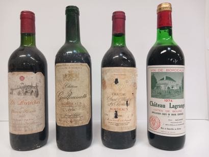 4 vieilles Bouteilles de vin rouge (en l'état)...