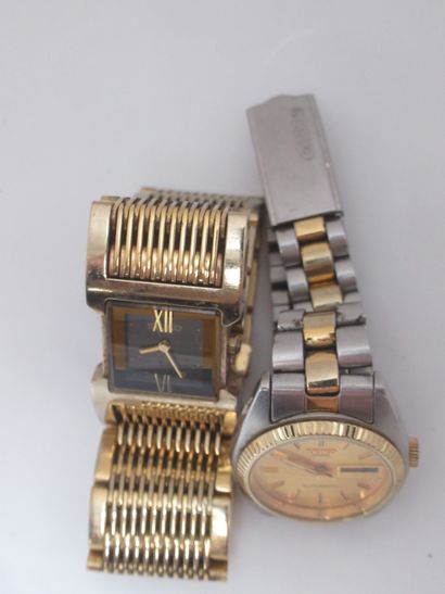 SEIKO Lot de deux montres de dame en métal,...