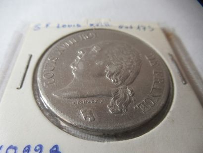 FRANCE Pièce de 5 francs en argent. Louis...