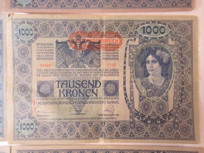 Autriche - Lot de 11 billets de 1000 couronnes,...
