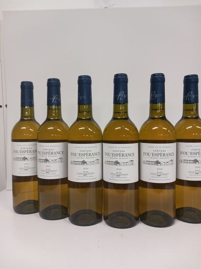 6 Bouteilles du Château Fol'Espérance 2010...