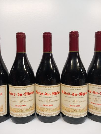 8 Bouteilles de Côtes du Rhône Récolte 2003...
